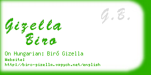 gizella biro business card