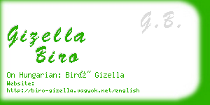 gizella biro business card